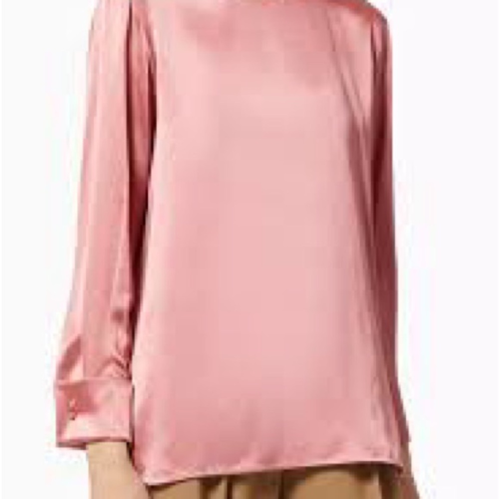 NWT MaxMara Classic Pink Silk Blouse - Picture 2 of 9